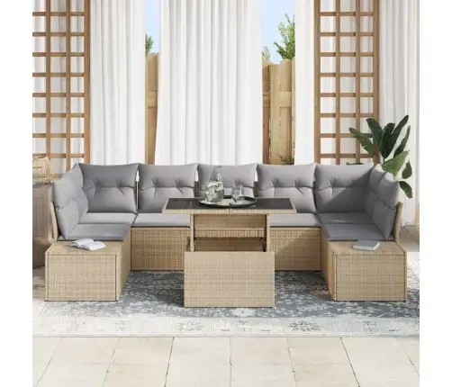 Aia Diivanikomplekt Padjaga 8 Pcs Beež Ja Heledhall