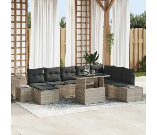 Aia Diivanikomplekt Ladustamisega 9 Pcs Helehall Polürooster