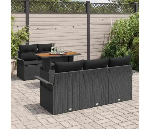 Aia Diivanikomplekt Ladustamisega 6 Pcs Must Polürooster