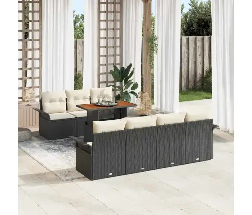 Aia Diivanikomplekt Ladustamisega 8 Pcs Must Polürooster