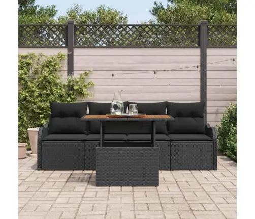 Aia Diivanikomplekt Ladustamisega 5 Pcs Must Polürooster