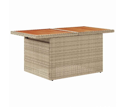 Sodo Sofų Rinkinys Su Saugykla 9 Pcs Smėlio Poli Ratanas