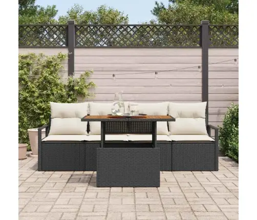 Aia Diivanikomplekt Ladustamisega 5 Pcs Must Polürooster