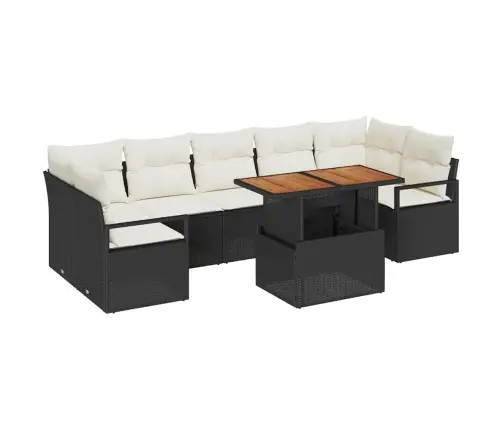 Aia Diivanikomplekt Ladustamisega 8 Pcs Must Polürooster