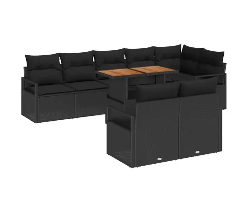 Aia Diivanikomplekt Ladustamisega 9 Pcs Must Polürooster