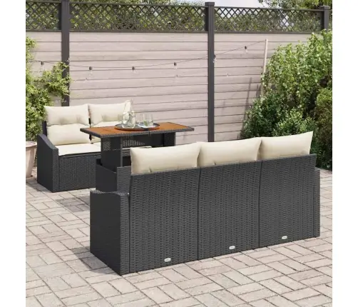 Aia Diivanikomplekt Ladustamisega 6 Pcs Must Polürooster