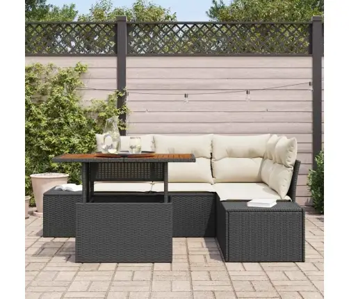 Aia Diivanikomplekt Ladustamisega 5 Pcs Must Polürooster