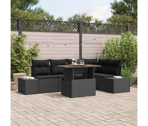 Aia Diivanikomplekt Ladustamisega 6 Pcs Must Polürooster