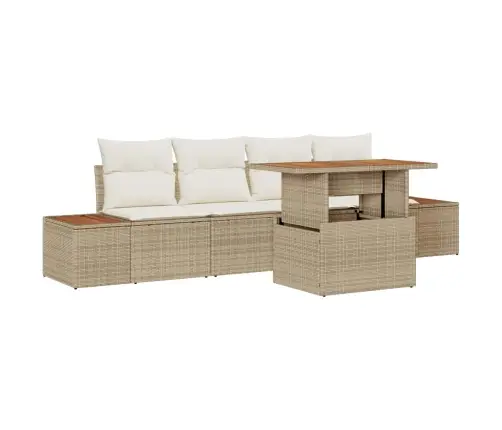 Aia Diivanikomplekt Ladustamisega 5 Pcs Beež Polürooster