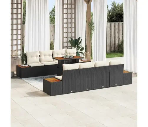 Aia Diivanikomplekt Ladustamisega 9 Pcs Must Polürooster