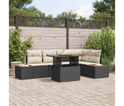 Aia Diivanikomplekt Ladustamisega 6 Pcs Must Polürooster