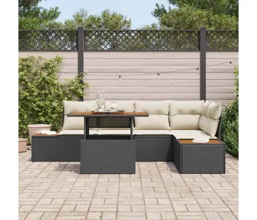 Aia Diivanikomplekt Ladustamisega 6 Pcs Must Polürooster