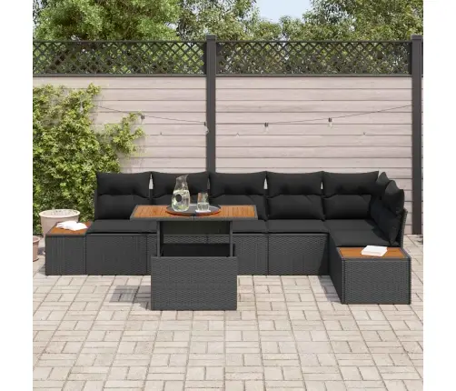 Aia Diivanikomplekt Ladustamisega 7 Pcs Must Polürooster