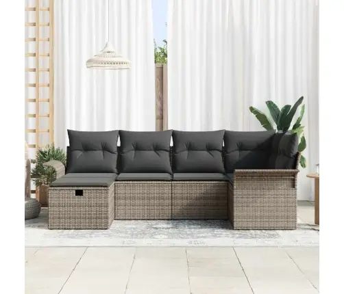 Aia Diivanikomplekt Padjaga Ladustamisega 6 Pcs Hall Polürotang