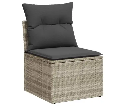 Sodo Sofų Rinkinys 6 Pcs Šviesiai Pilka 242.5 X 132.5 X 85 Cm