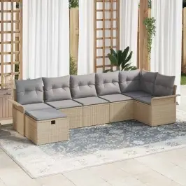 Aia Diivanikomplekt Padjaga 7 Pcs Beež Ja Helehall
