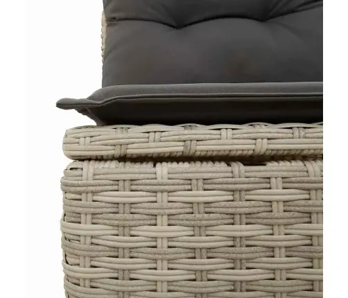 Sodo Sofų Rinkinys 7 Pcs Šviesiai Pilka 297.5 X 132.5 X 85 Cm