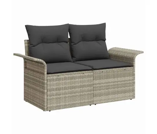 Sodo Sofų Rinkinys 7 Pcs Šviesiai Pilka 297.5 X 132.5 X 85 Cm
