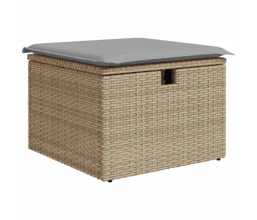 Sodo Sofų Rinkinys 9 Pcs Smėlio Ir Šviesiai Pilkos Spalvos