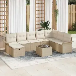 Aia Diivanikomplekt Padjaga 9 Pcs Beež Ja Kreemjas