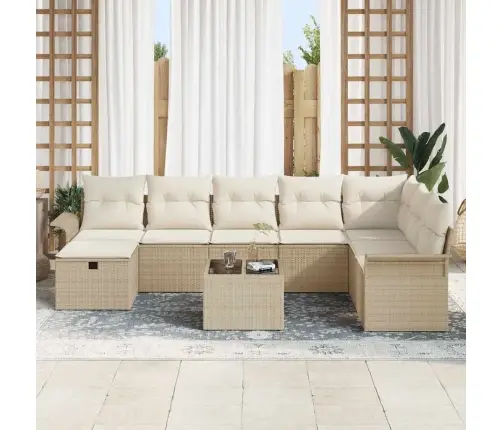 9 Gabalu Dārza Dīvānu Komplekts Ar Spilveniem Bēšā Poli Rotangpalmah Vidaxl 9 Gabalu Dārza Dīvānu Komplekts Ar Spilveniem Bēšā Poli Rotangpalmah Vidaxl