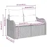 Aia Diivanikomplekt 5 Pcs Pruun Ja Kreemjas 231 X 117 X 85 Cm