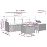 Sodo Sofų Rinkinys 6 Pcs Ruda Ir Kreminė 231 X 117 X 85 Cm