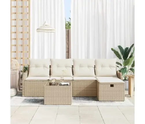 6 Daļu Dārza Dīvānu Komplekts Ar Spilveniem Bēšs Poli Rotangpalma Vidaxl 6 Daļu Dārza Dīvānu Komplekts Ar Spilveniem Bēšs Poli Rotangpalma Vidaxl