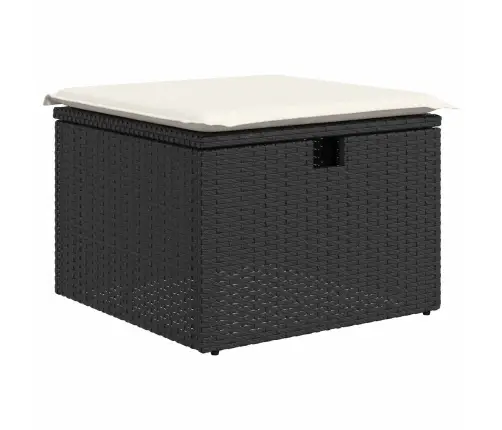 Diivanikomplekt Padjaga 6 Pcs Must Ja Kreem Polürotang