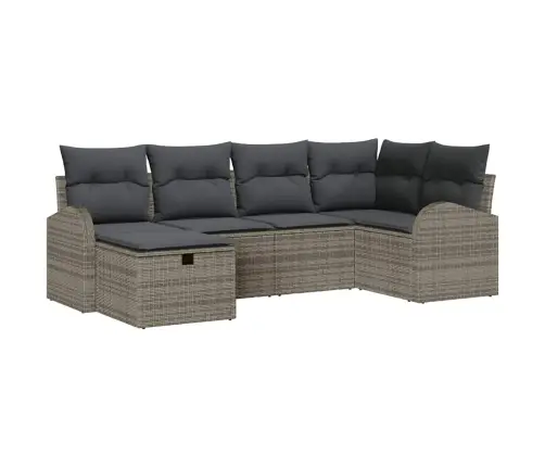 Sodo Sofų Rinkinys 6 Pcs Pilka 234 X 124 X 85 Cm Poli Ratanas Sodo Sofų Rinkinys 6 Pcs Pilka 234 X 124 X 85 Cm Poli Ratanas