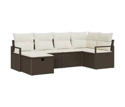 6 Daļu Dārzā Dīvānu Komplekts Ar Spilveniem Brūnā Poliraķenē Vidaxl 6 Daļu Dārzā Dīvānu Komplekts Ar Spilveniem Brūnā Poliraķenē Vidaxl