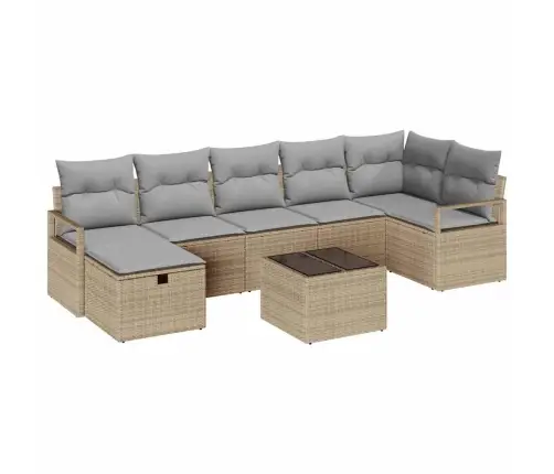 8 Daļu Dārza Dīvānu Komplekts Ar Spilveniem Bēšs Poli Rotangpalma Vidaxl 8 Daļu Dārza Dīvānu Komplekts Ar Spilveniem Bēšs Poli Rotangpalma Vidaxl