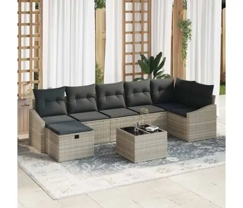 Aia Diivanikomplekt Padjaga 8 Pcs Helehall Polürooster