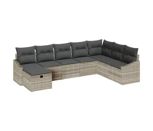 Sodo Sofų Rinkinys Su Pagalve Su Saugykla 8 Pcs Poliratanas