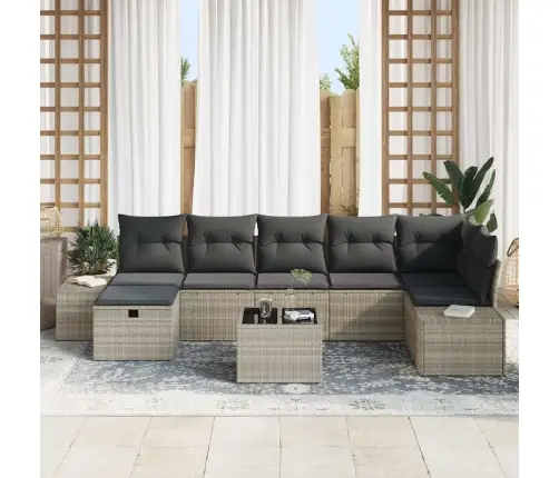 8 Daļu Dārza Dīvānu Komplekts Ar Spilveniem Gaismas Pelēkā Poli Rotangpalmas Vidaxl 8 Daļu Dārza Dīvānu Komplekts Ar Spilveniem Gaismas Pelēkā Poli Rotangpalmas Vidaxl