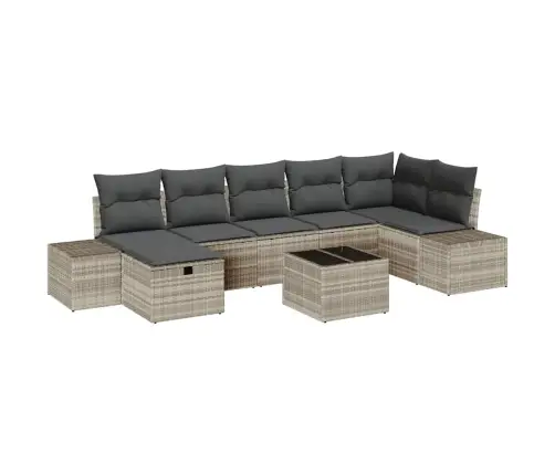 8 Daļu Dārza Dīvānu Komplekts Ar Spilveniem Gaismas Pelēkā Poli Rotangpalmas Vidaxl 8 Daļu Dārza Dīvānu Komplekts Ar Spilveniem Gaismas Pelēkā Poli Rotangpalmas Vidaxl