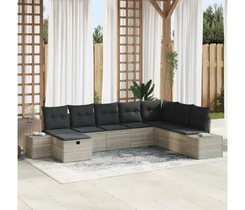 Aia Diivanikomplekt Padjaga 8 Pcs Helehall Polürotang