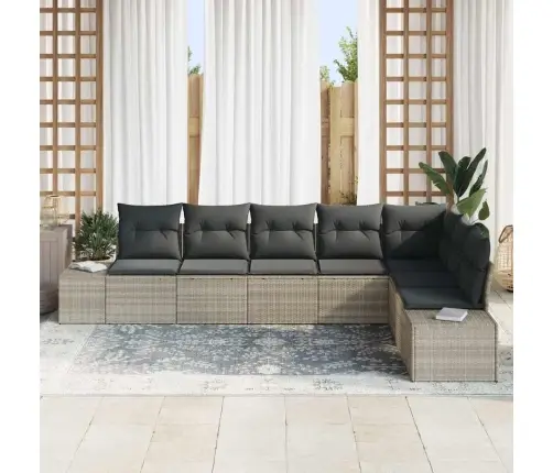 Aia Diivanikomplekt Padjaga 8 Pcs Helehall Polürotang