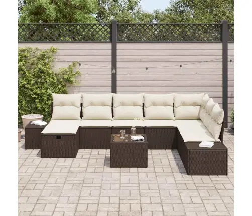 Aia Diivanikomplekt Padjaga 9 Pcs Pruun Polürotang