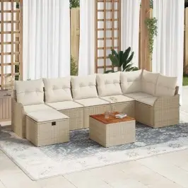 Aia Diivanikomplekt Padjaga 8 Pcs Beež Polürooster