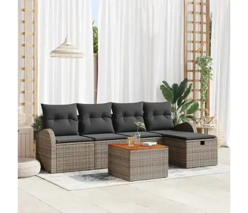 Aia Diivanikomplekt Padjaga Ladustamisega 6 Pcs Hall Polürotang