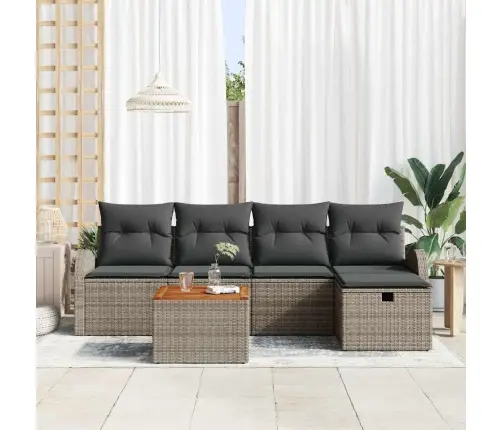 Aia Diivanikomplekt Padjaga Ladustamisega 6 Pcs Hall Polürotang