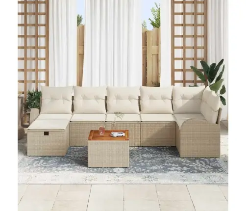 Aia Diivanikomplekt Padjaga 8 Pcs Beež Polürooster