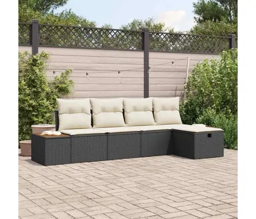 Aia Diivanikomplekt Padjaga 5 Pcs Must Polürooster