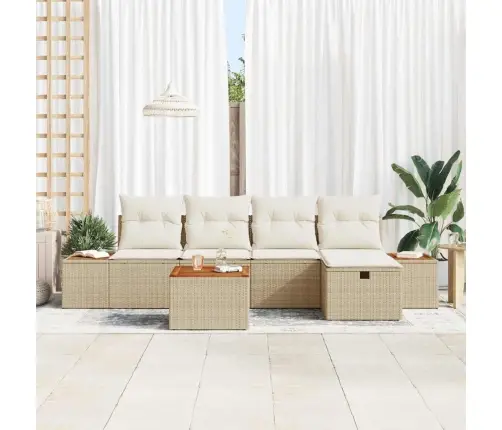 Aia Diivanikomplekt Padjaga 6 Pcs Beež Polürooster