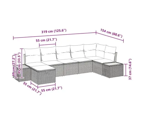Aia Diivanikomplekt Padjaga Ladustamisega Must Polürotang