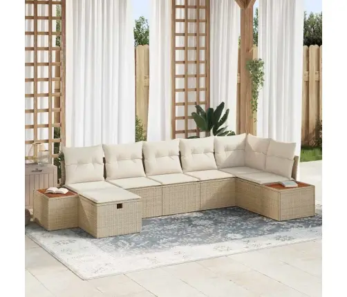 Aia Diivanikomplekt Padjaga 7 Pcs Beež Polürotang