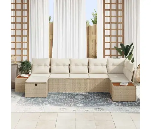 Aia Diivanikomplekt Padjaga 7 Pcs Beež Polürotang