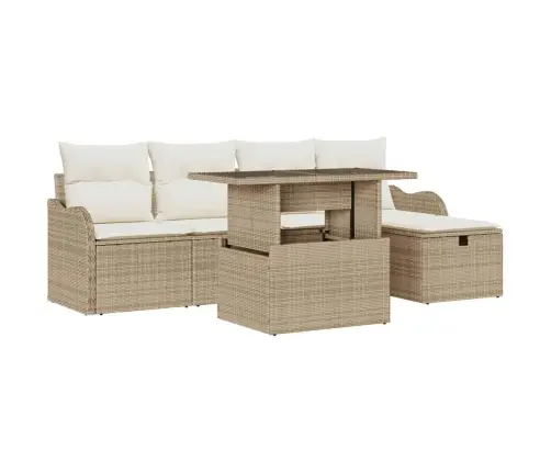 Aia Diivanikomplekt Padjaga 6 Pcs Beež Polürooster