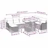 9 Gabalu Dārza Dīvānu Komplekts Ar Spilveniem Pelēkā Poli Rotangpalmas Vidaxl